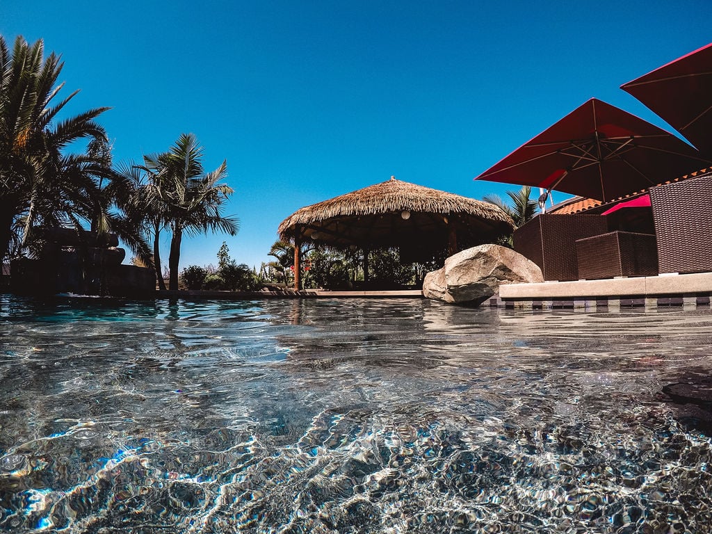 PebbleTec pool finish after Sol Pacific installation